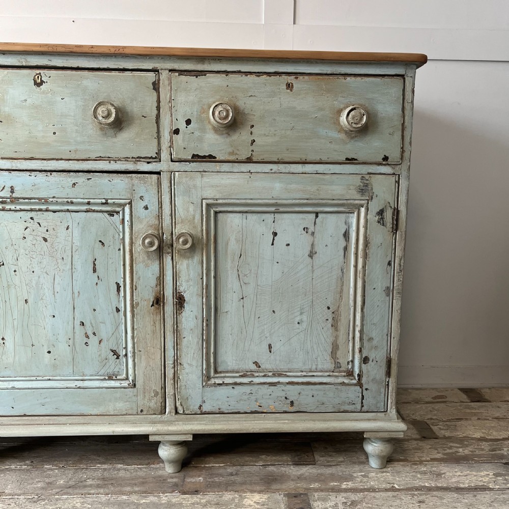 19th C. Painted Pine Kitchen Base View VIII