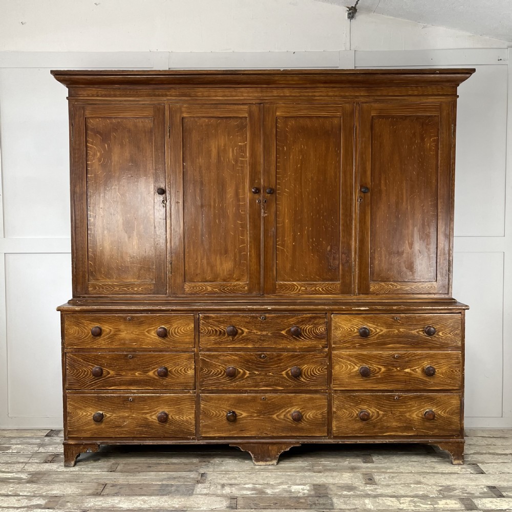 Mid 19th C. Pine Housekeepers Cupboard