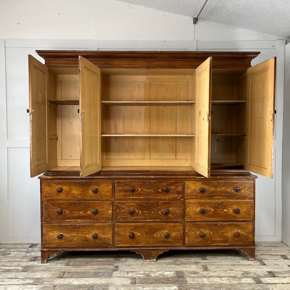 Mid 19th C. Pine Housekeepers Cupboard View II