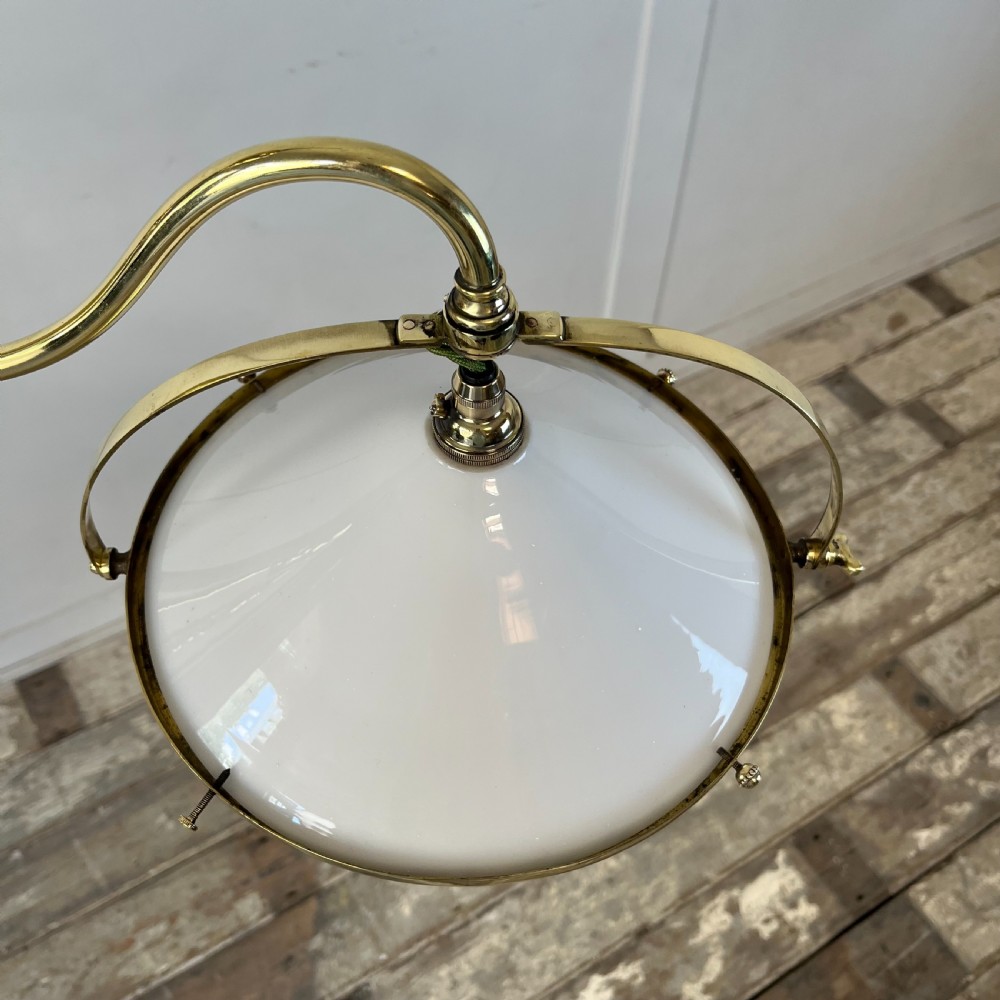 Edwardian Brass Rise and Fall Ceiling Light View V