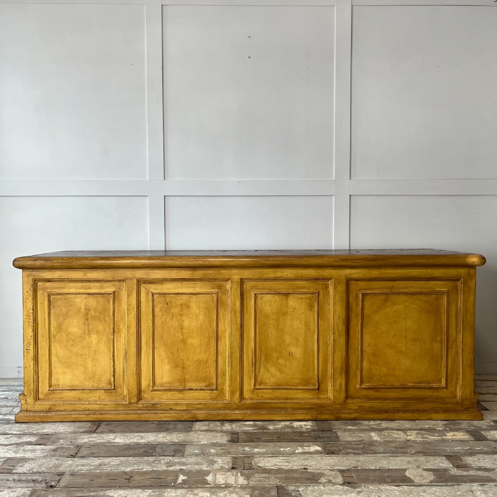 19th C. Painted Pine Shop Counter View II
