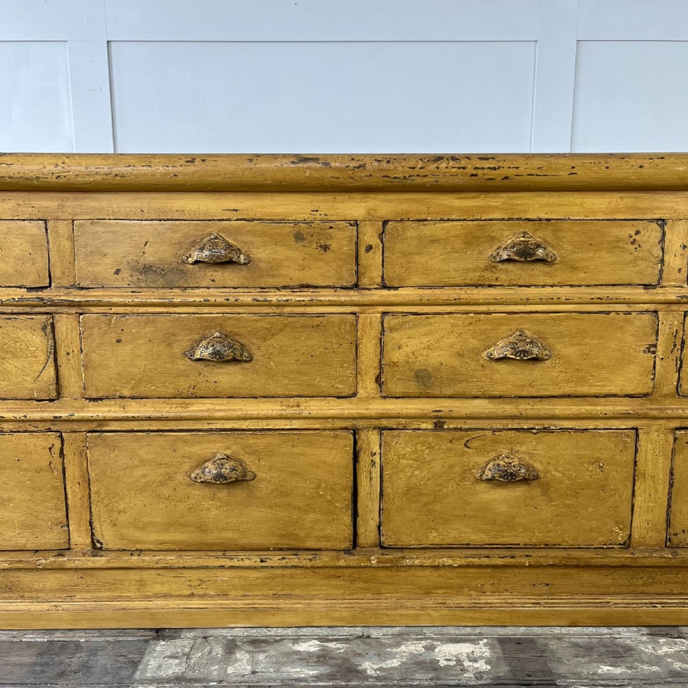 19th C. Painted Pine Shop Counter View IV