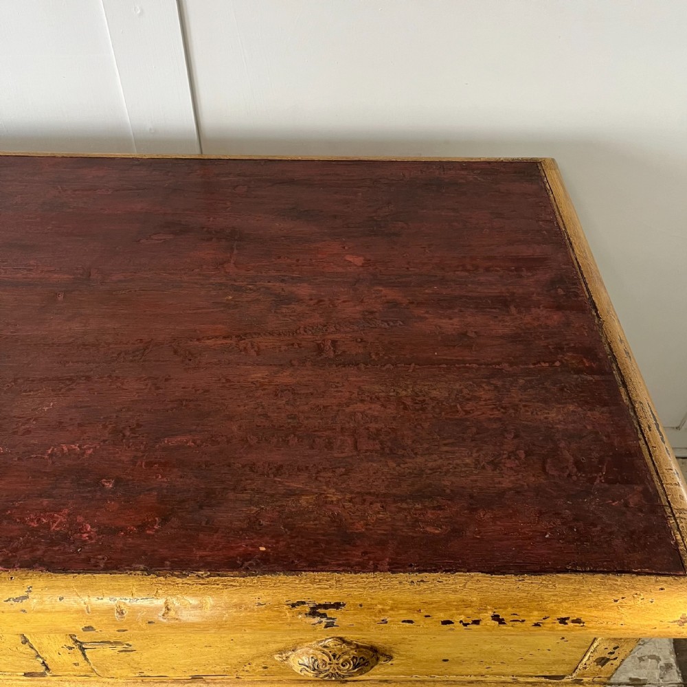 19th C. Painted Pine Shop Counter View XIV