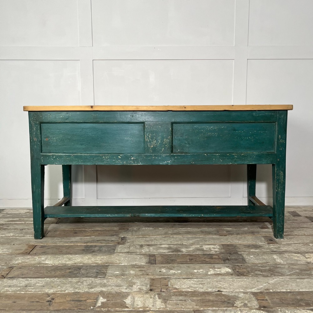 Early 19th C. Painted Pine Kitchen Prep Table View XII