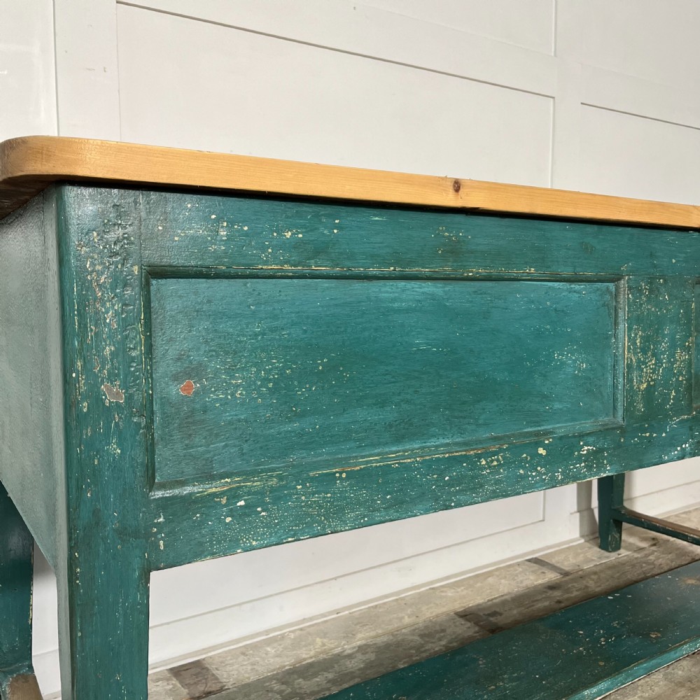 Early 19th C. Painted Pine Kitchen Prep Table View XIII