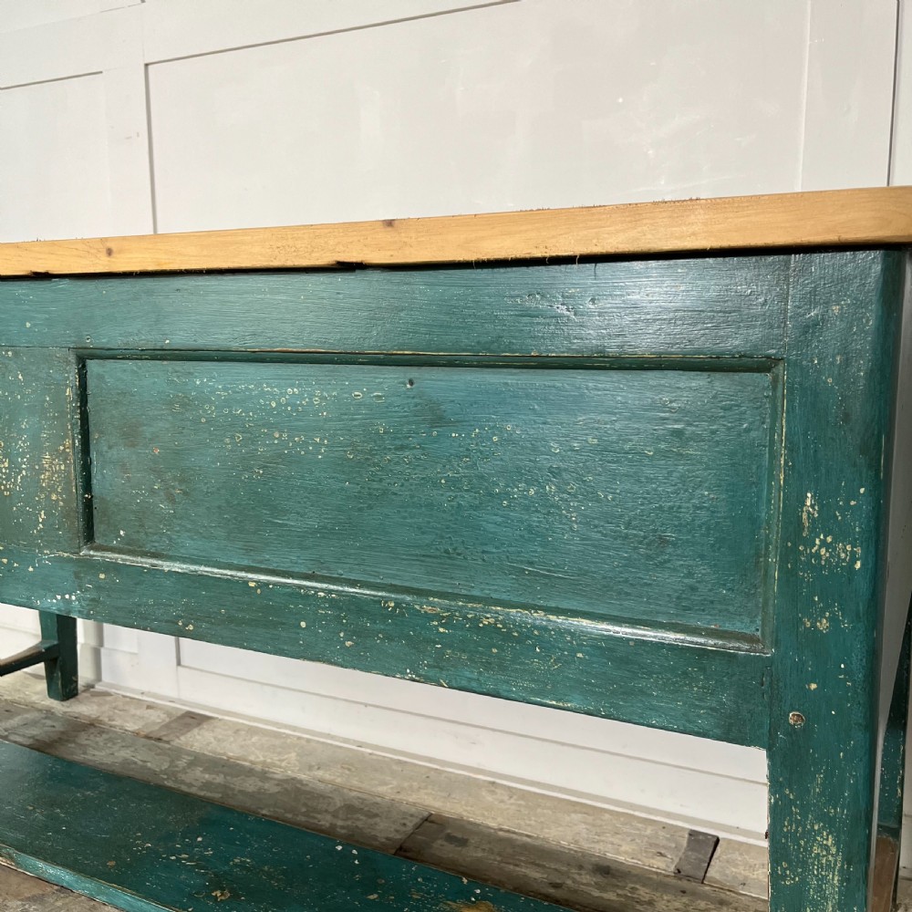 Early 19th C. Painted Pine Kitchen Prep Table View XIV