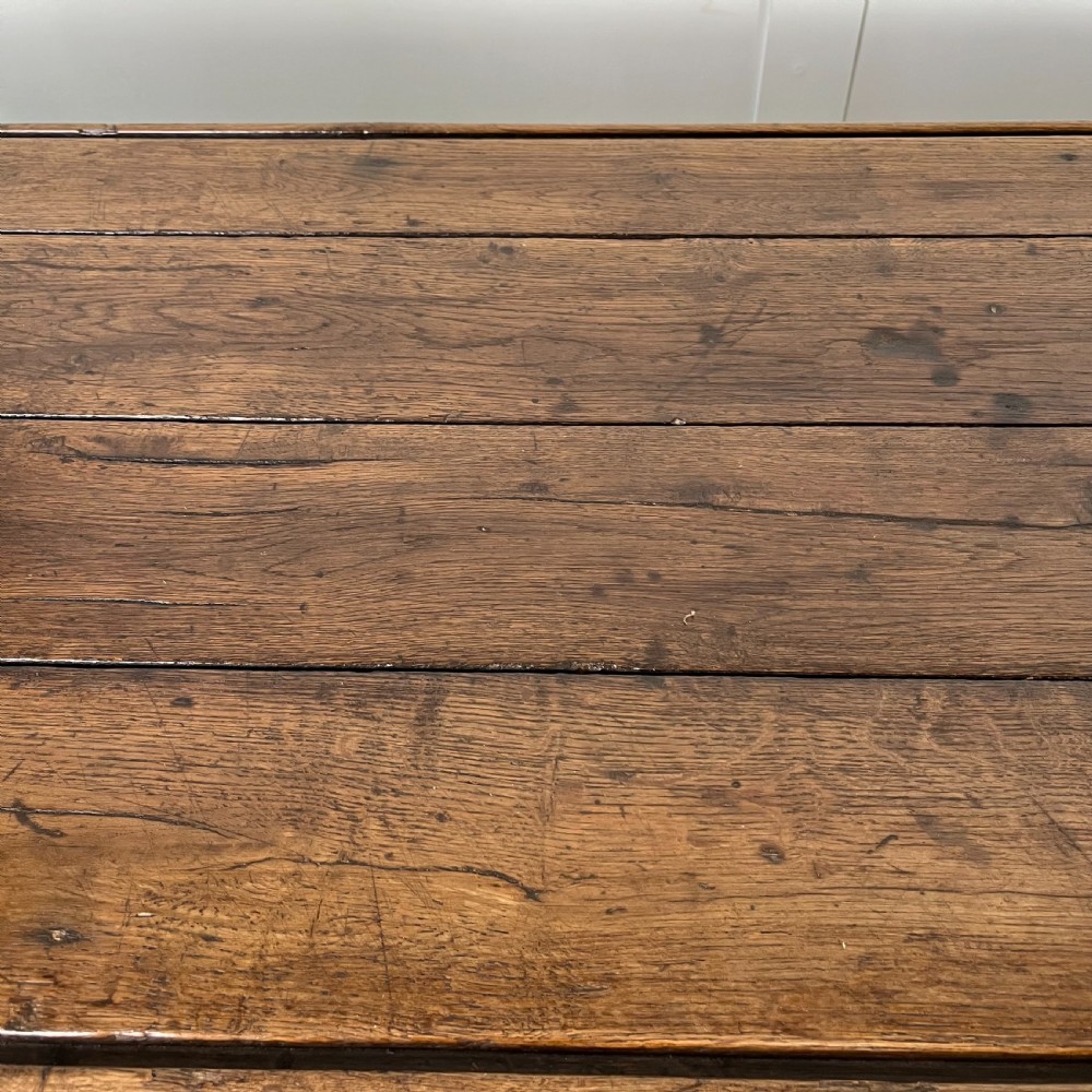 Mid 19th C. Oak Tavern Table & Benches View VI