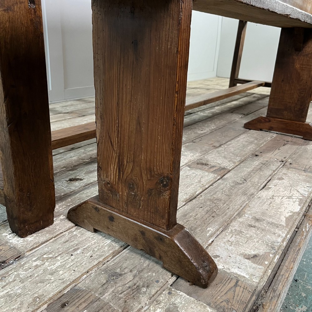 Mid 19th C. Oak Tavern Table & Benches View VII