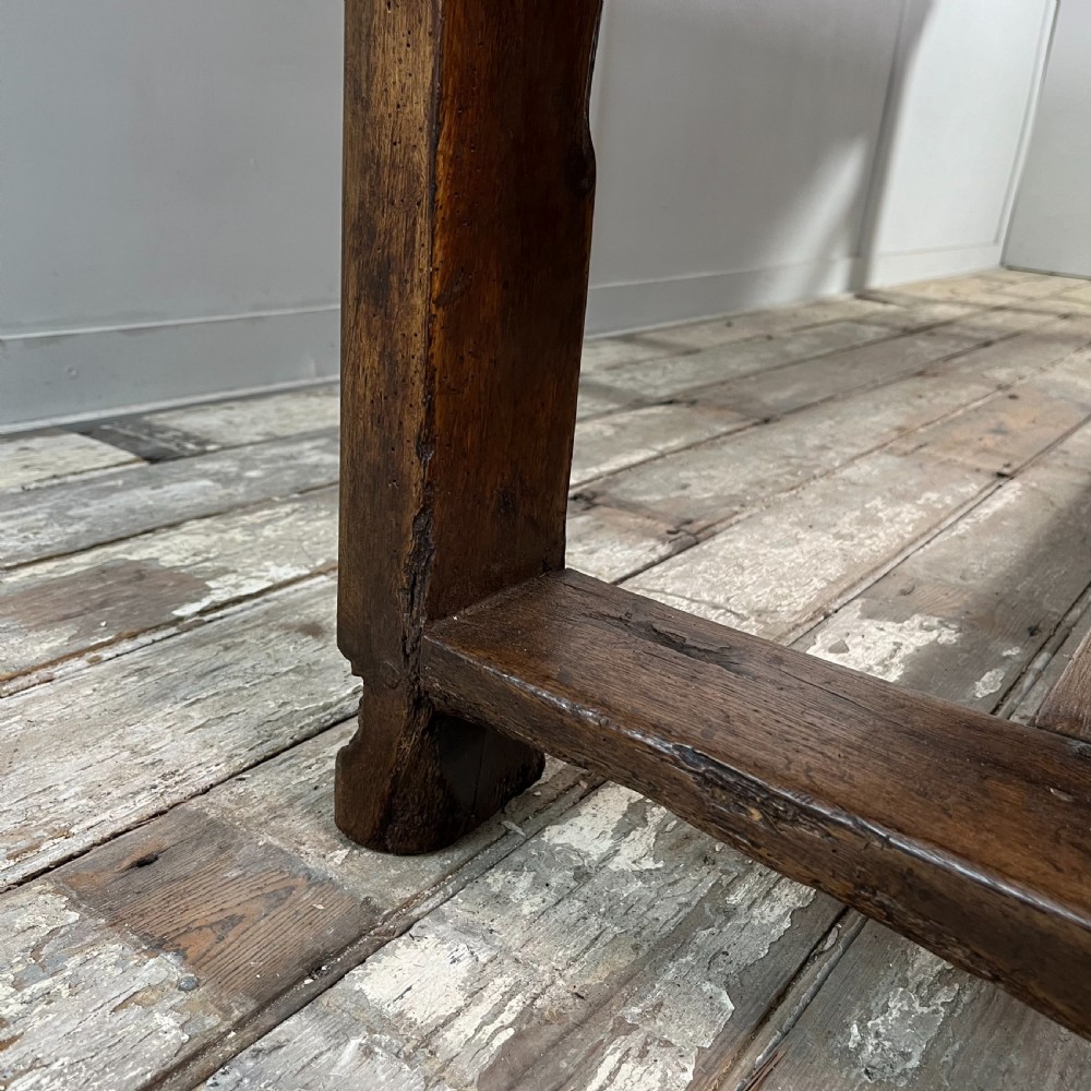 Mid 19th C. Oak Tavern Table & Benches View VIII