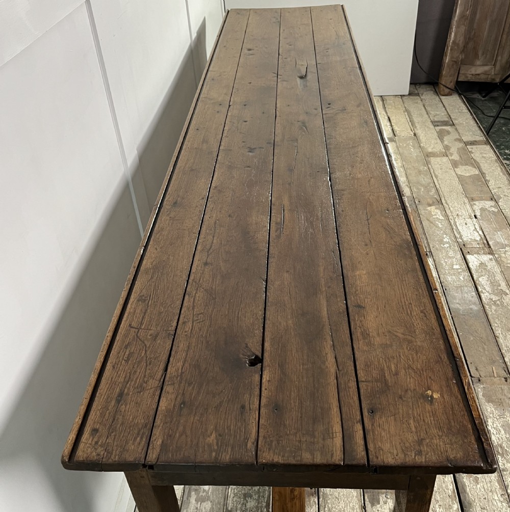 Mid 19th C. Oak Tavern Table & Benches View X