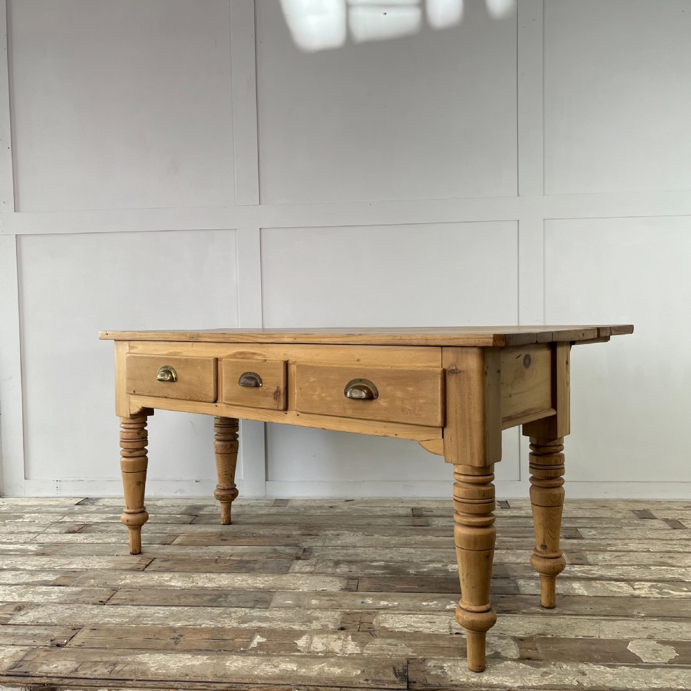 Victorian Pine Kitchen Prep Table View IV