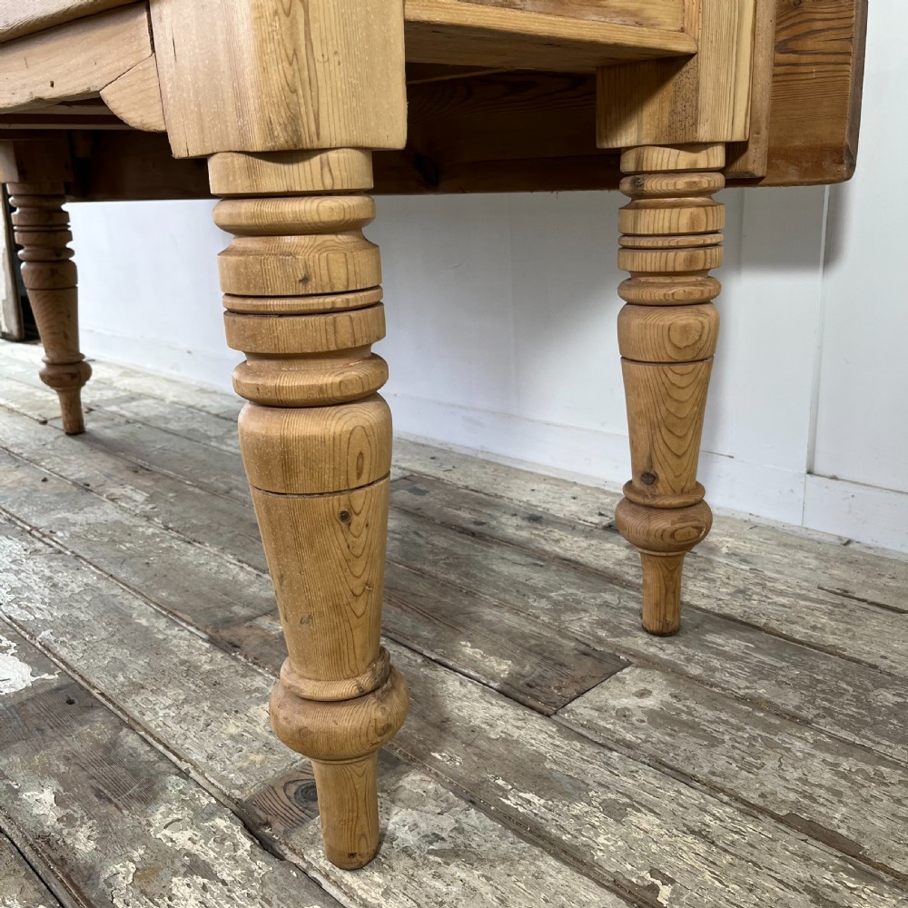 Victorian Pine Kitchen Prep Table View IX