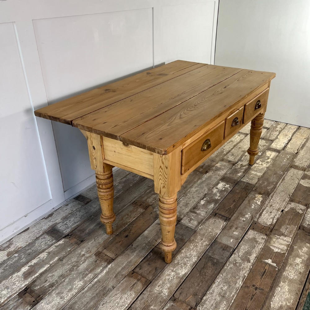 Victorian Pine Kitchen Prep Table View XVII