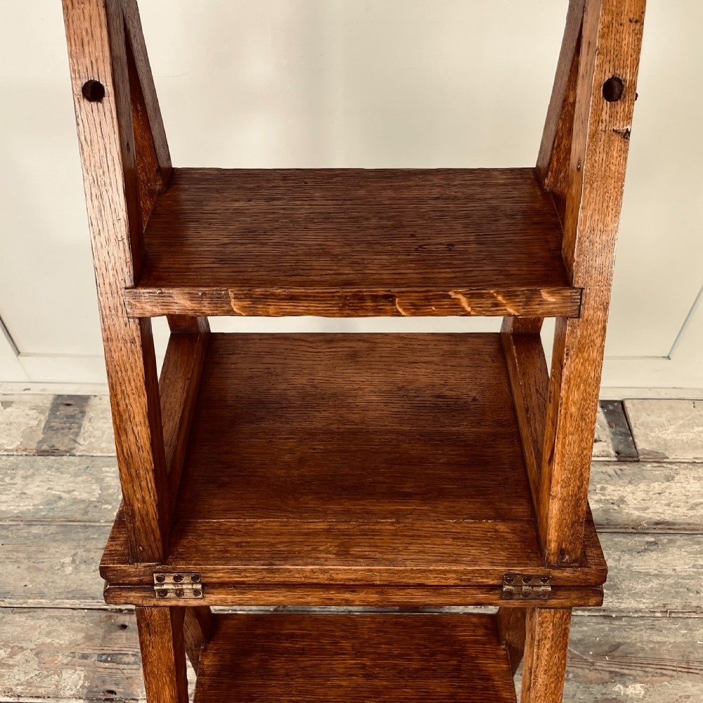 Early 20th C. Oak Metamorphic Chair, Library Steps View XI