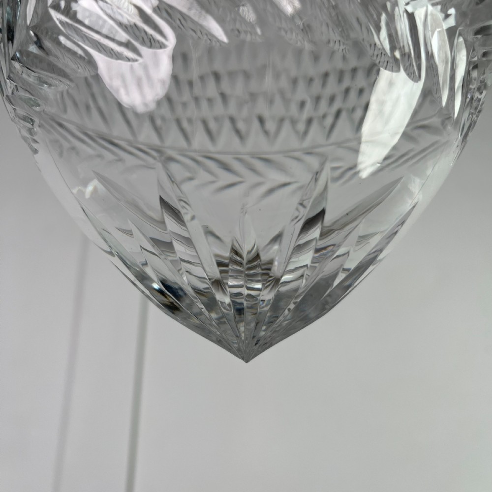 Large Edwardian Cut Glass Pendant Light View II
