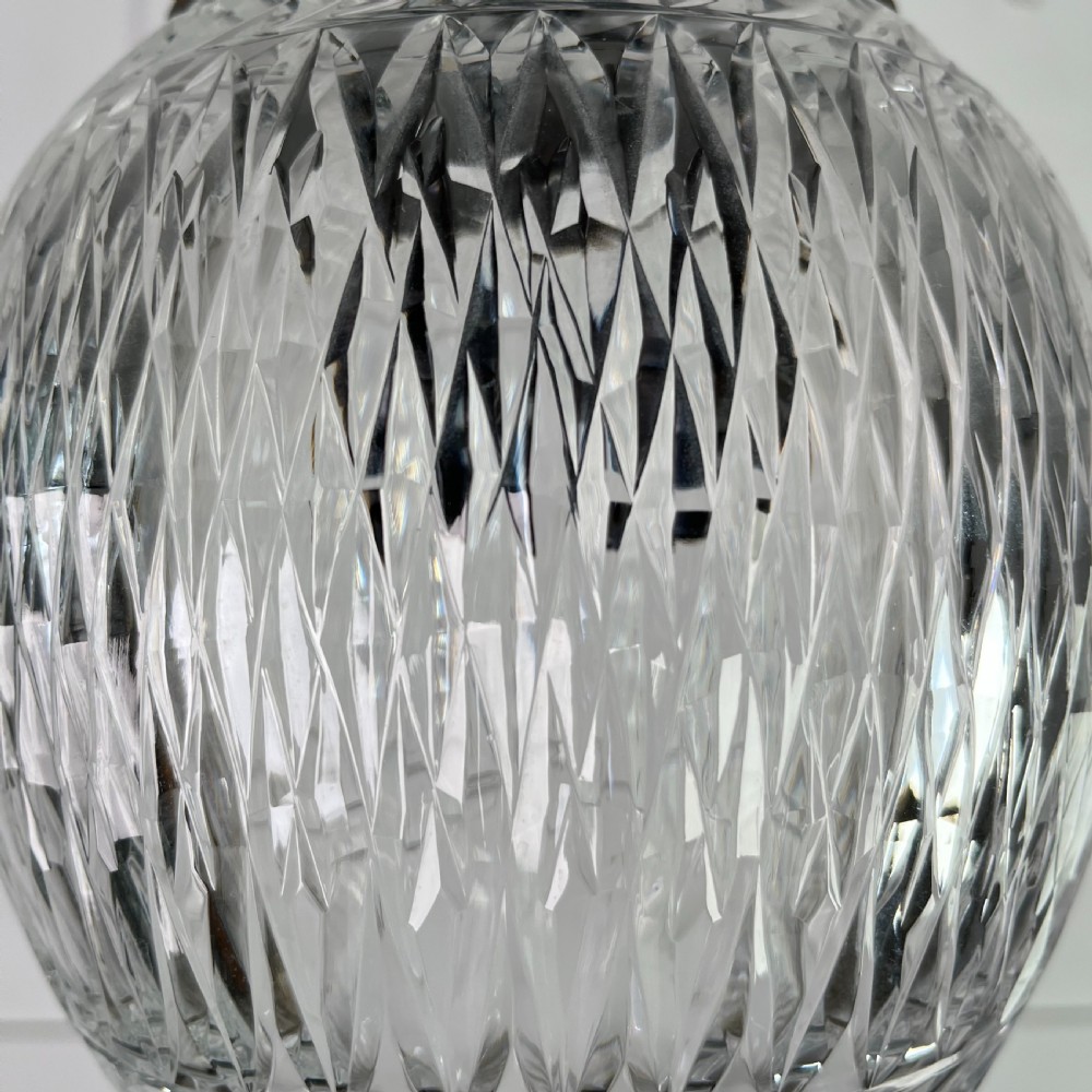 Large Edwardian Cut Glass Pendant Light View IV