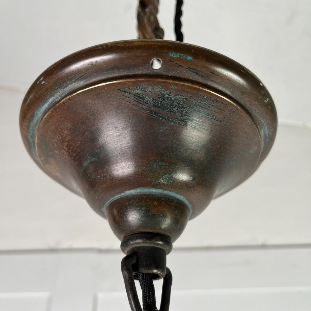 Large Edwardian Cut Glass Pendant Light View V