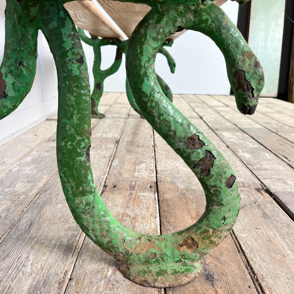 Victorian Serpent Head Cast Iron Garden Bench View IX