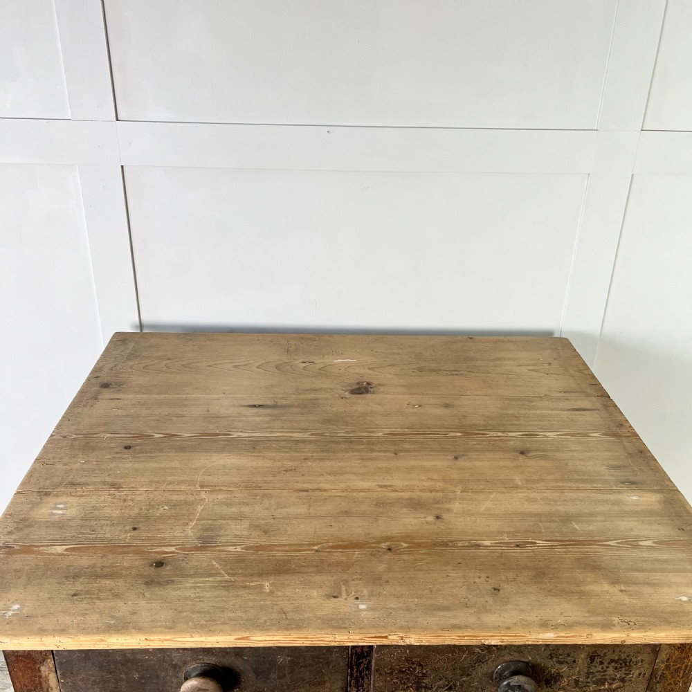 Victorian Pine Kitchen Scullery Table View IX