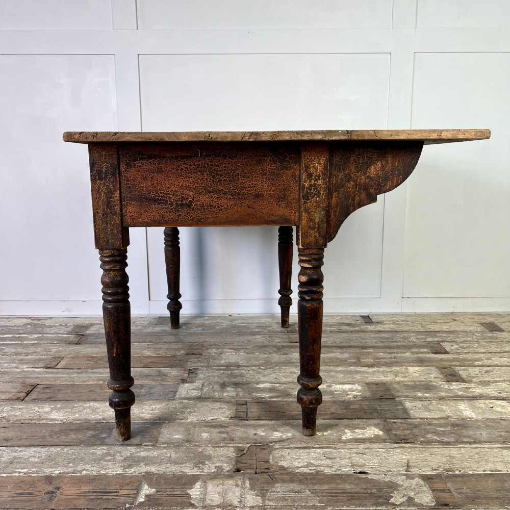 Victorian Pine Kitchen Scullery Table View XI