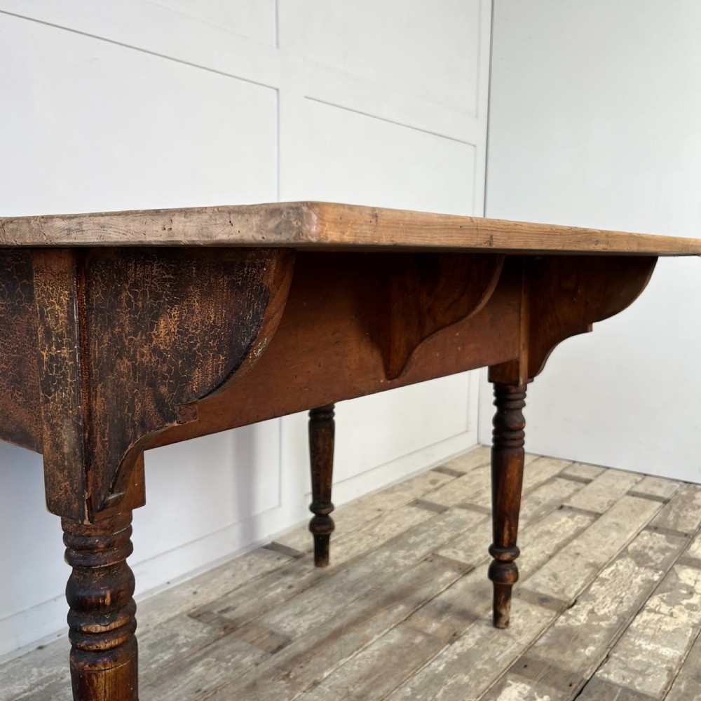 Victorian Pine Kitchen Scullery Table View XIII