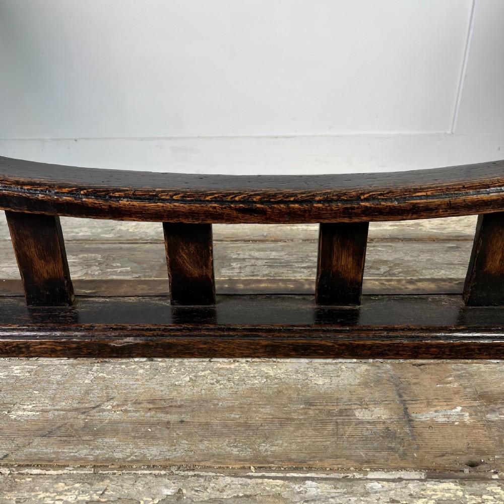 19th C. Oak and Leather Club Fender by William Birch View V