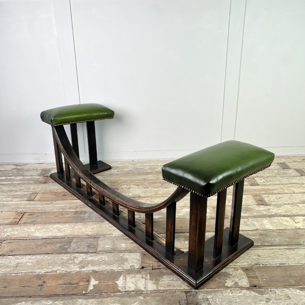 19th C. Oak and Leather Club Fender by William Birch View VI