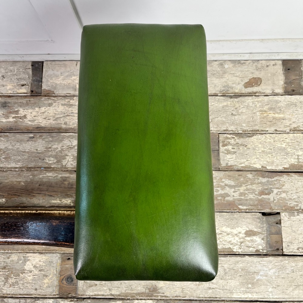 19th C. Oak and Leather Club Fender by William Birch View X