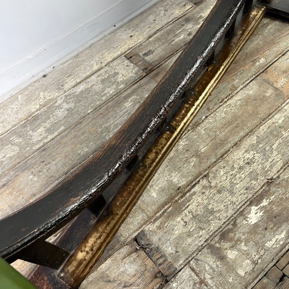19th C. Oak and Leather Club Fender by William Birch View XIII