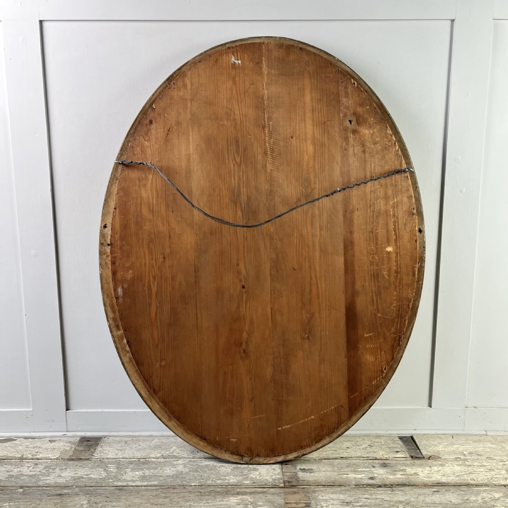 Large Edwardian Oval Gilt Wall Mirror View VIII