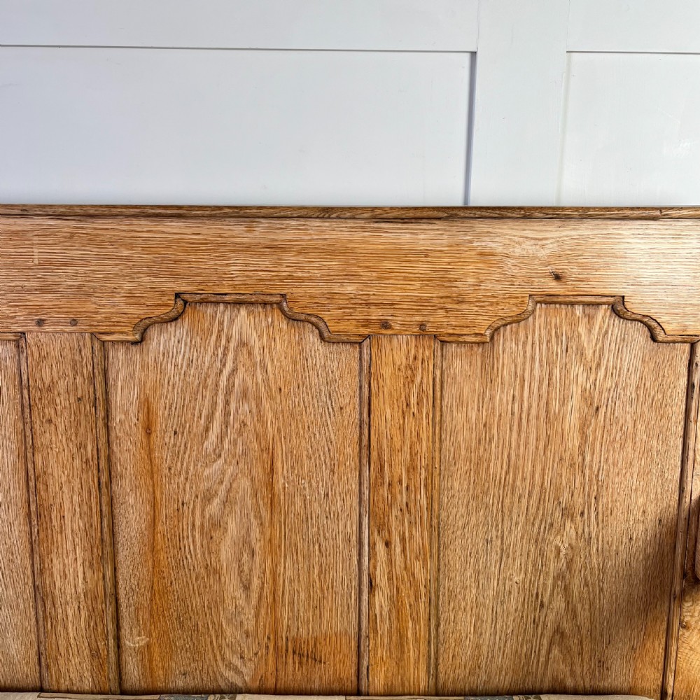 19th C. Bleached Oak Hall Bench View VII