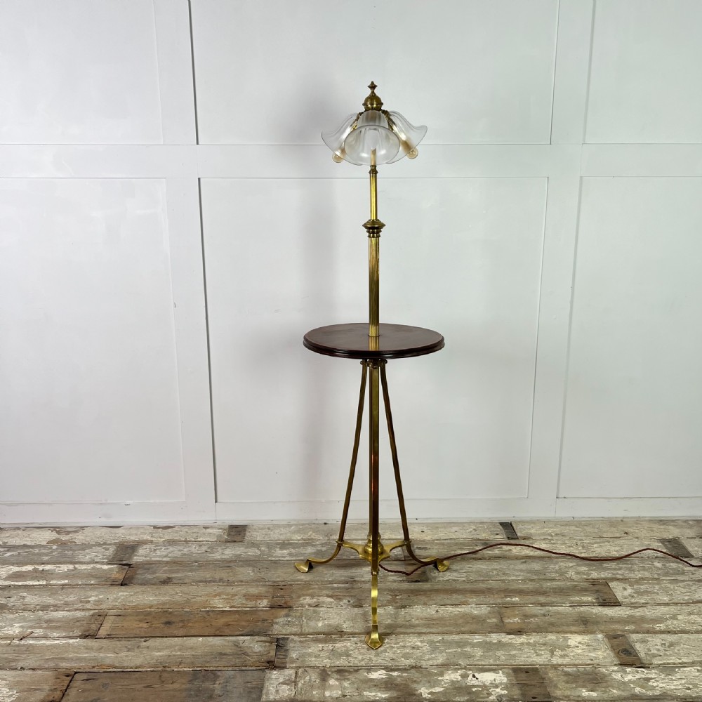 Edwardian Telescopic Brass Floor Lamp View II
