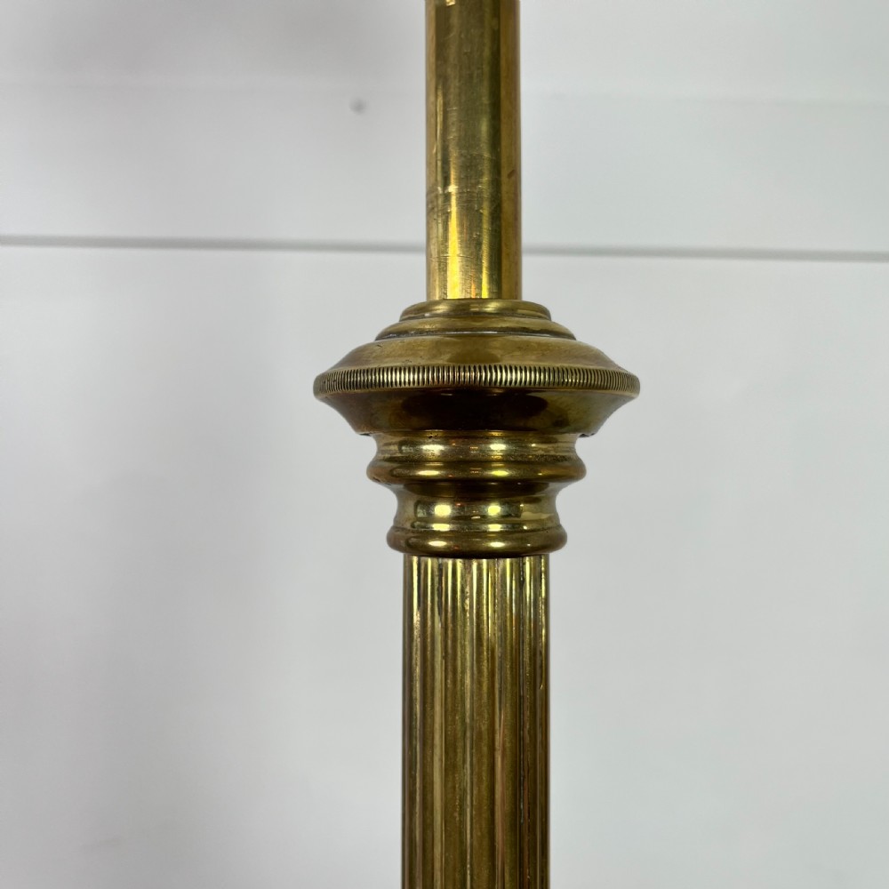 Edwardian Telescopic Brass Floor Lamp View V