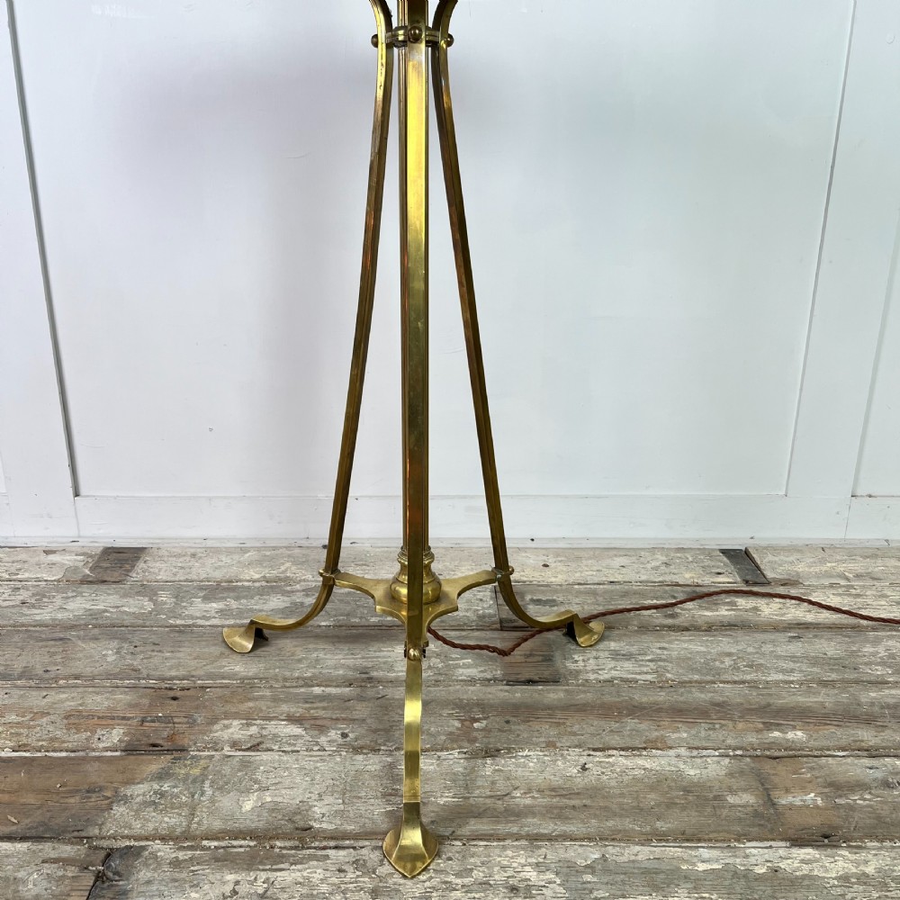 Edwardian Telescopic Brass Floor Lamp View VIII