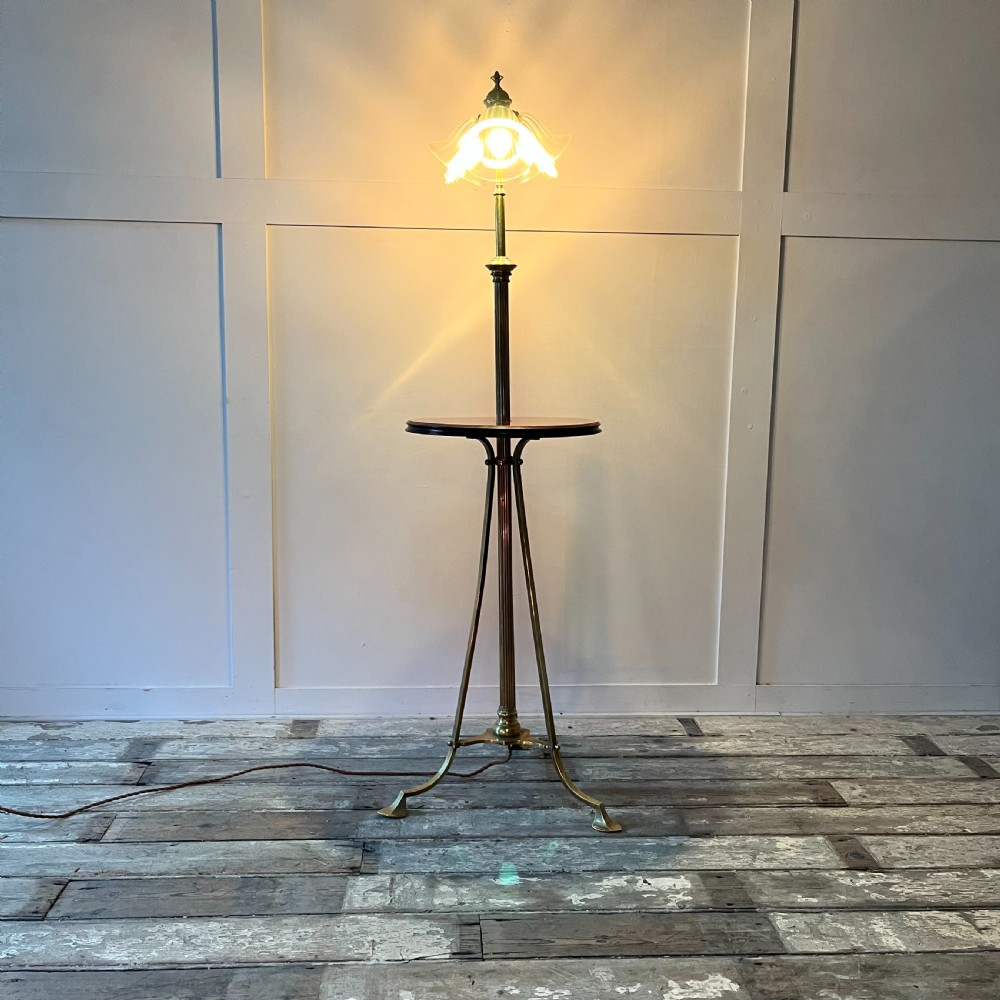 Edwardian Telescopic Brass Floor Lamp View XIII