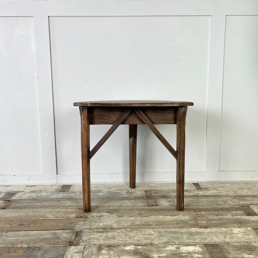 19th C. Pine Cricket Table View IX