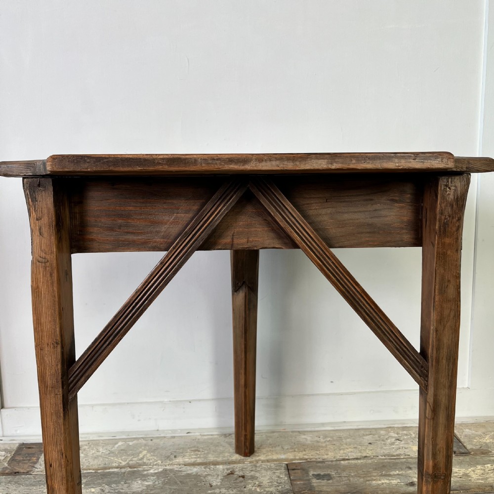19th C. Pine Cricket Table View X