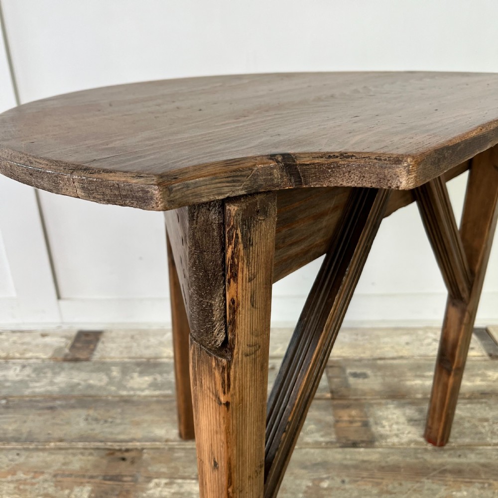 19th C. Pine Cricket Table View XII