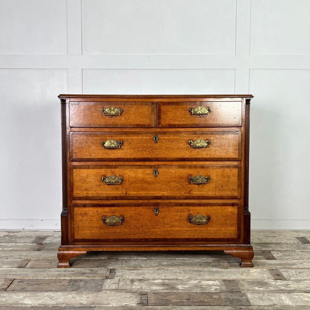 Early 19th C. Oak Chest of Drawers