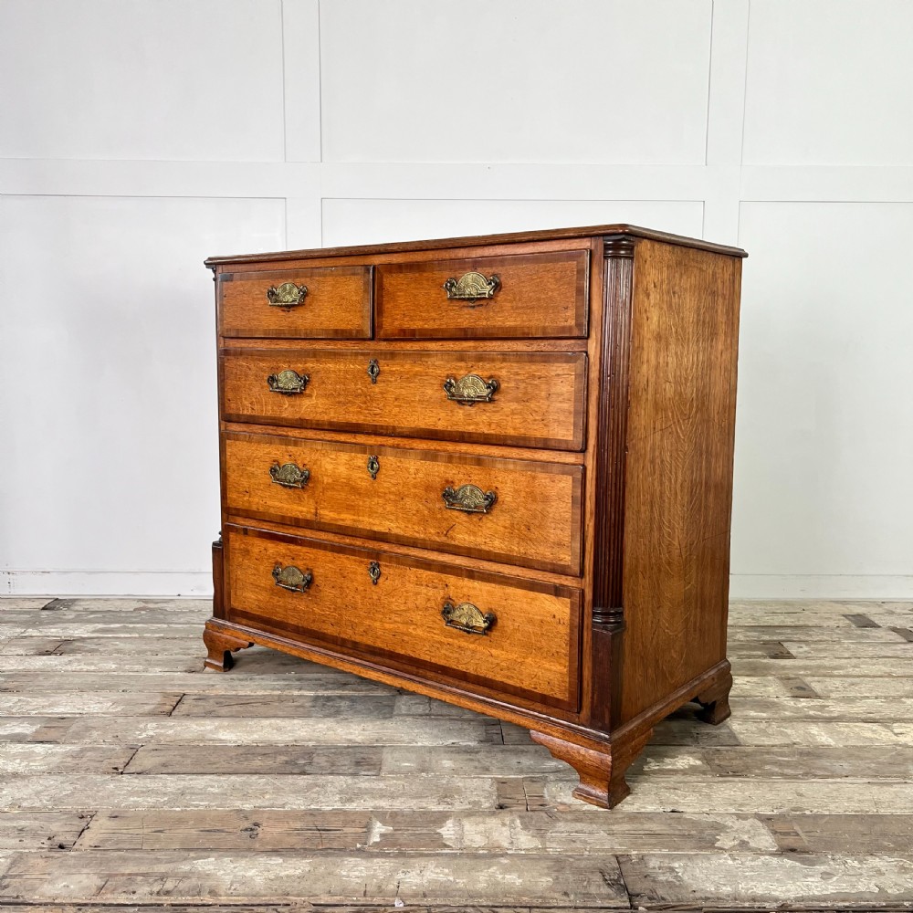 Early 19th C. Oak Chest of Drawers View IX