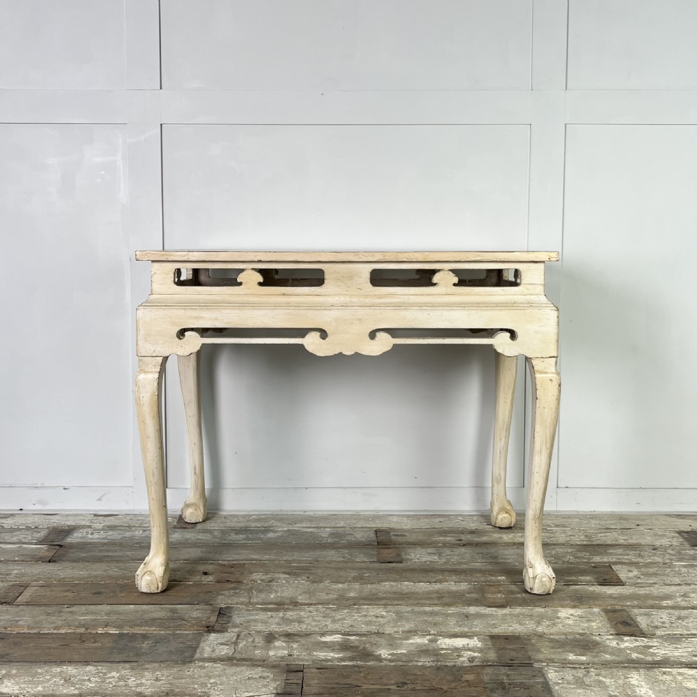 Early 20th C. Painted Pine Console Table