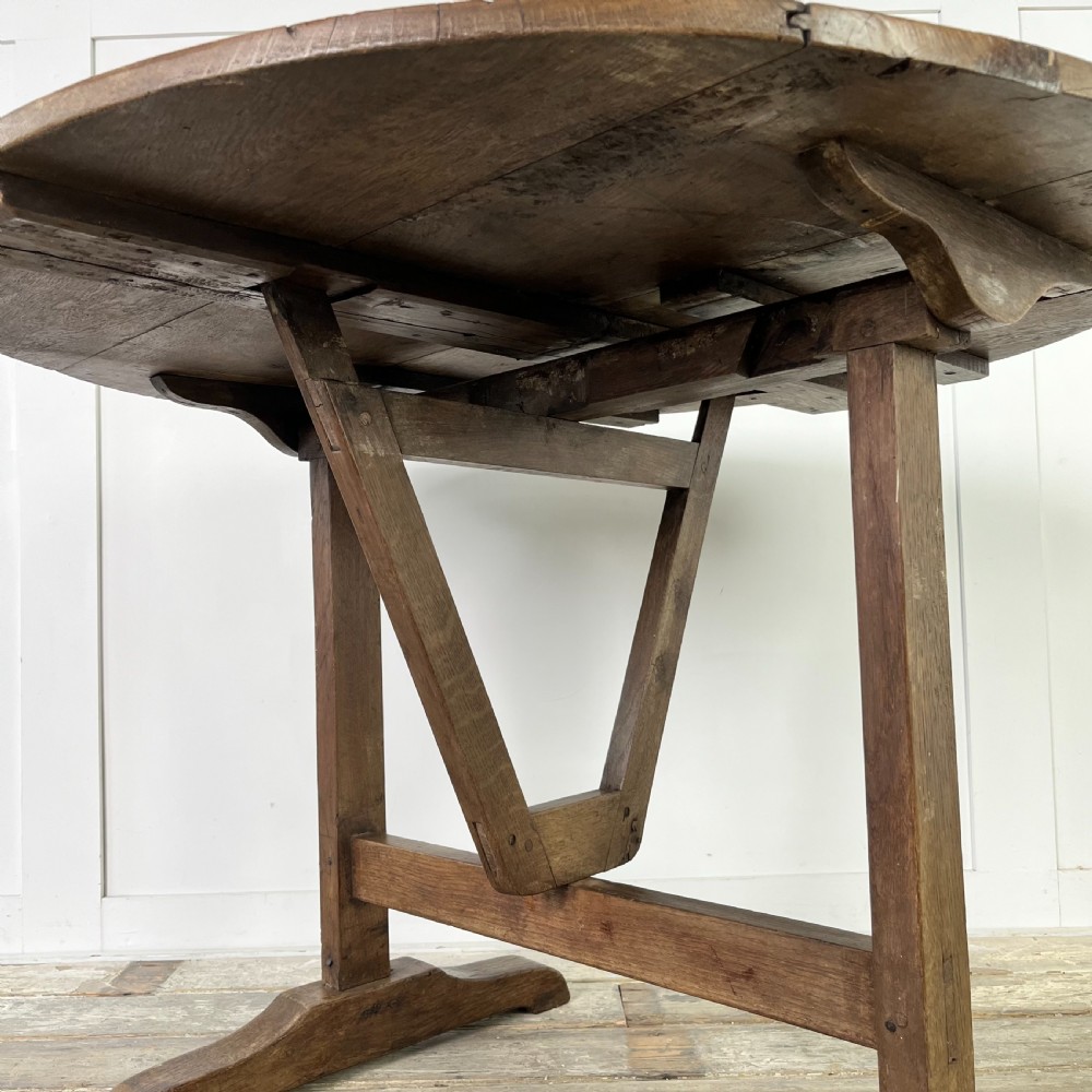 19th C. French Oak Vendage Table View IV