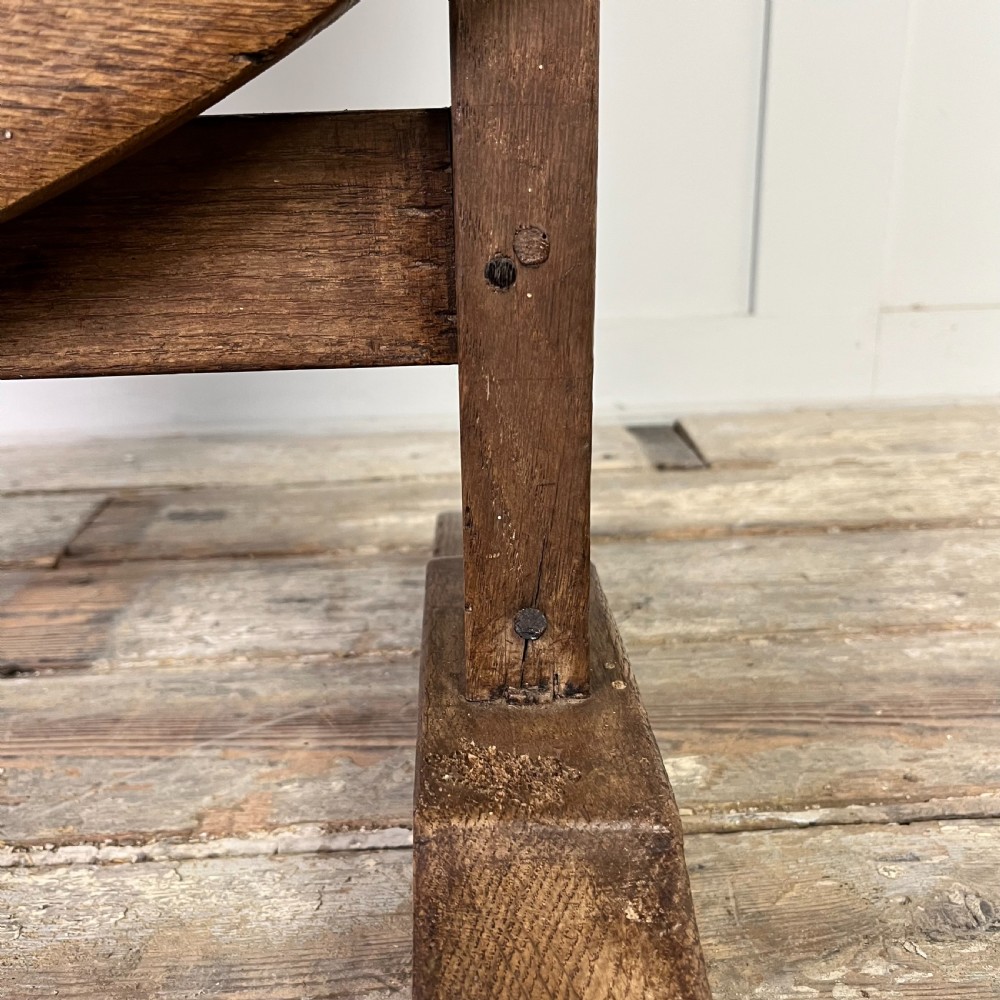 19th C. French Oak Vendage Table View X