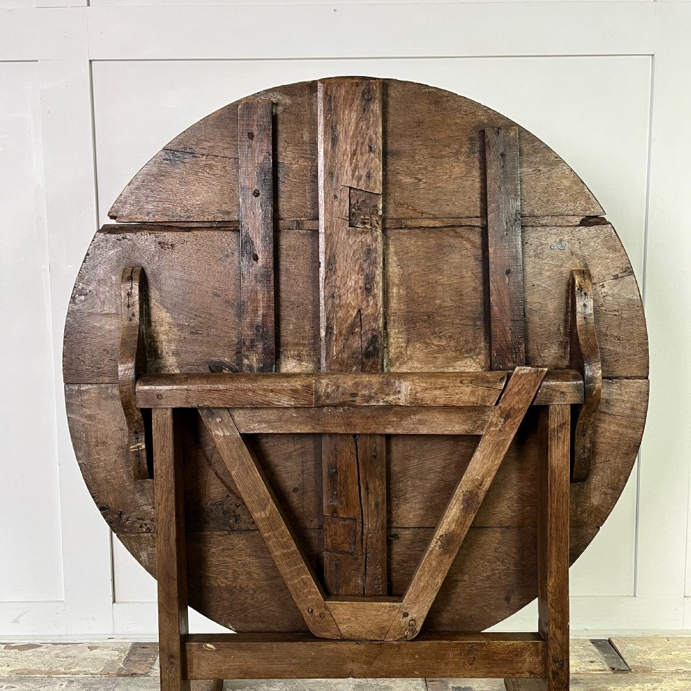 19th C. French Oak Vendage Table View XII