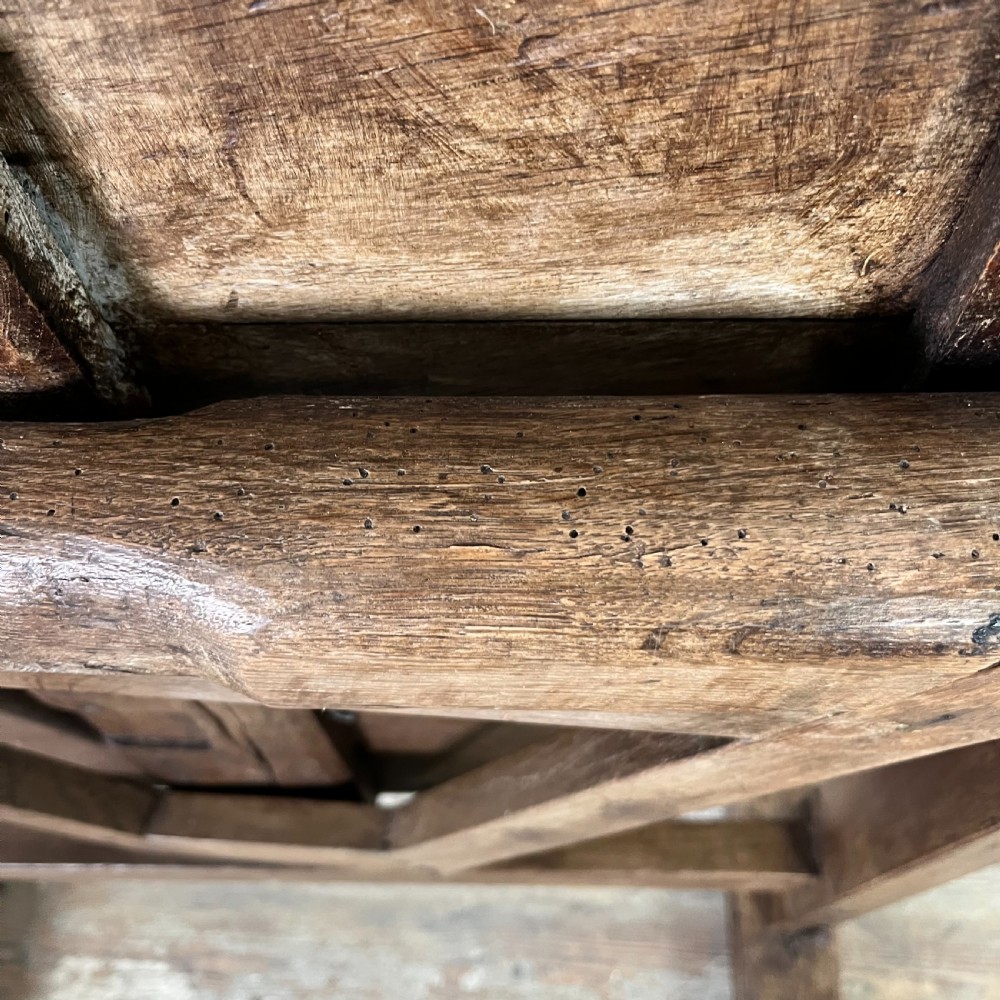 19th C. French Oak Vendage Table View XVI