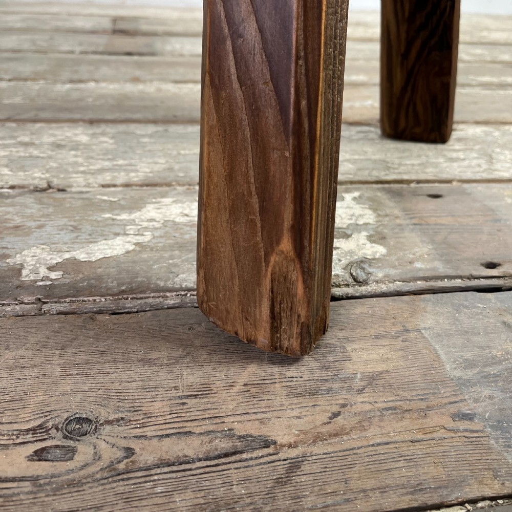 19th C. Elm Pig Bench View IV