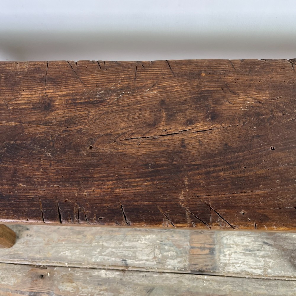 19th C. Elm Pig Bench View VIII