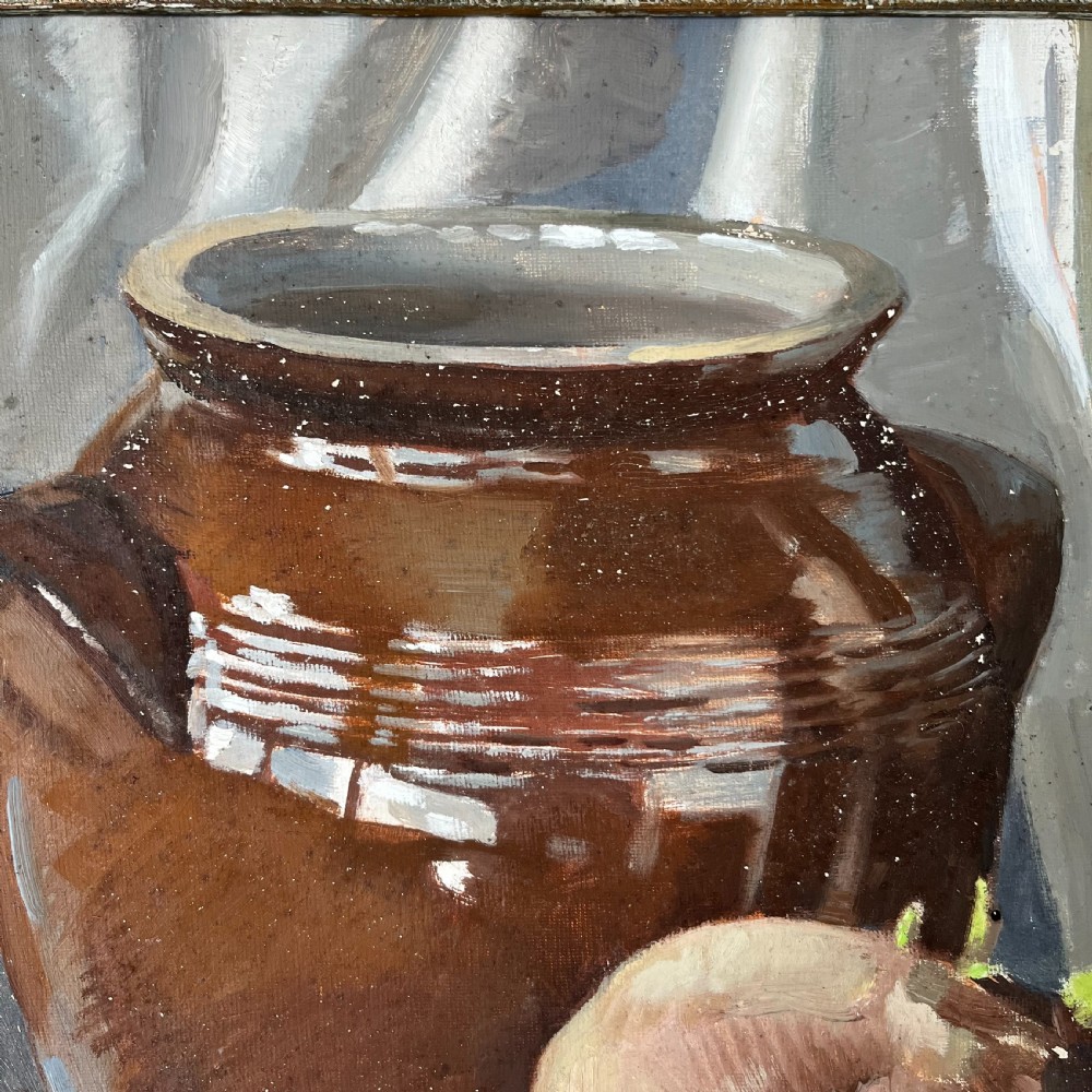 Still Life, Oil on Boar, Signed Kathleen Lewis View IV