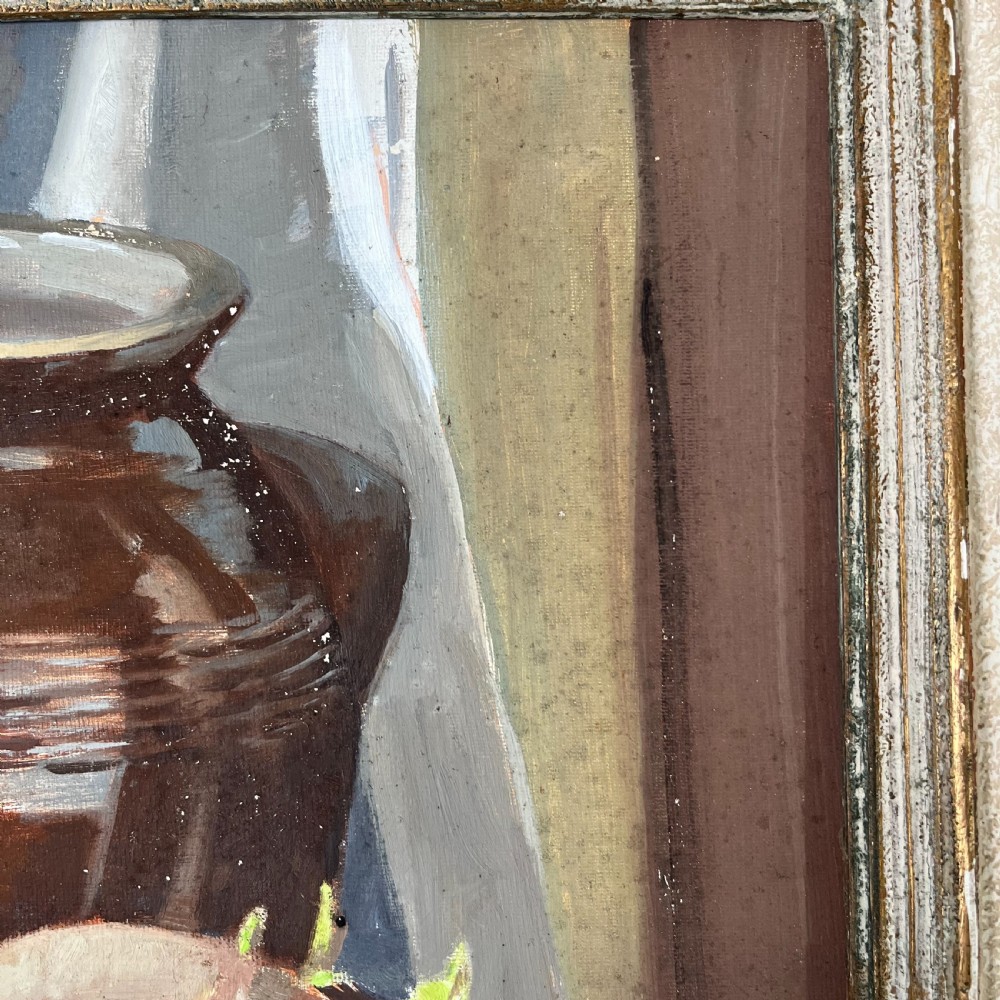 Still Life, Oil on Boar, Signed Kathleen Lewis View VI