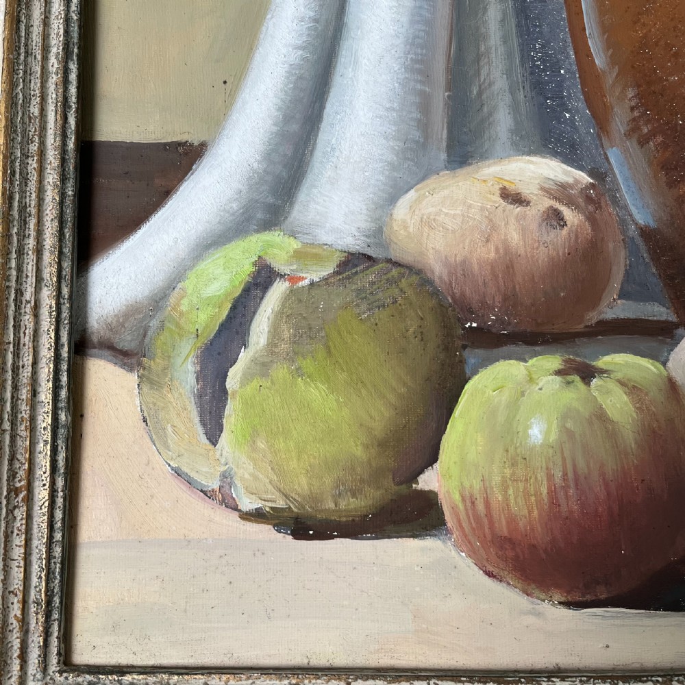 Still Life, Oil on Boar, Signed Kathleen Lewis View IX